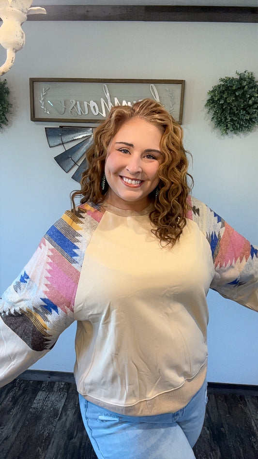 Aztec Raglan Pullover