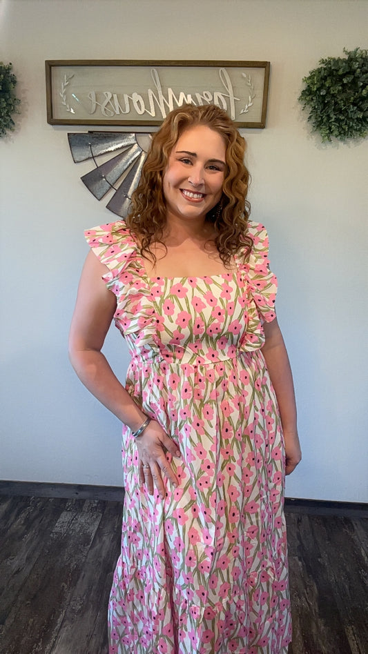 Pretty Pink Peony Dress