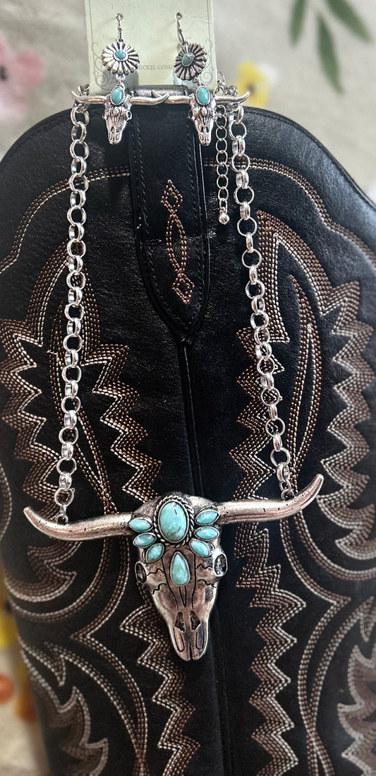 Longhorn necklace set