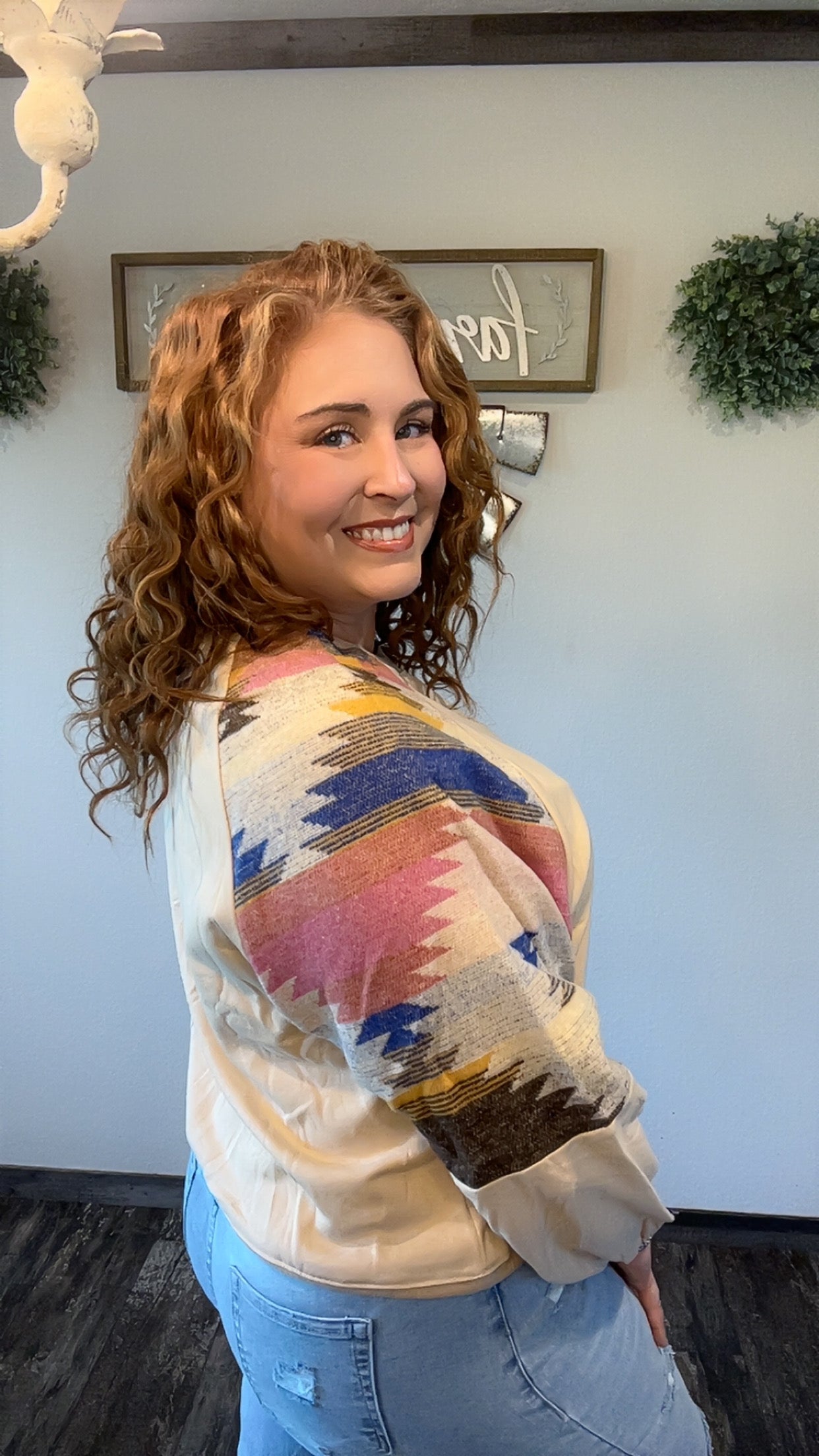 Aztec Raglan Pullover