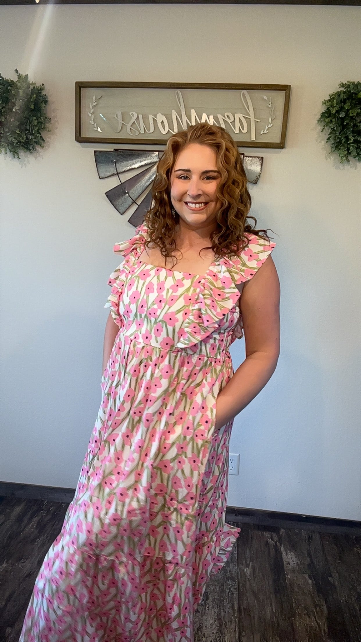 Pretty Pink Peony Dress