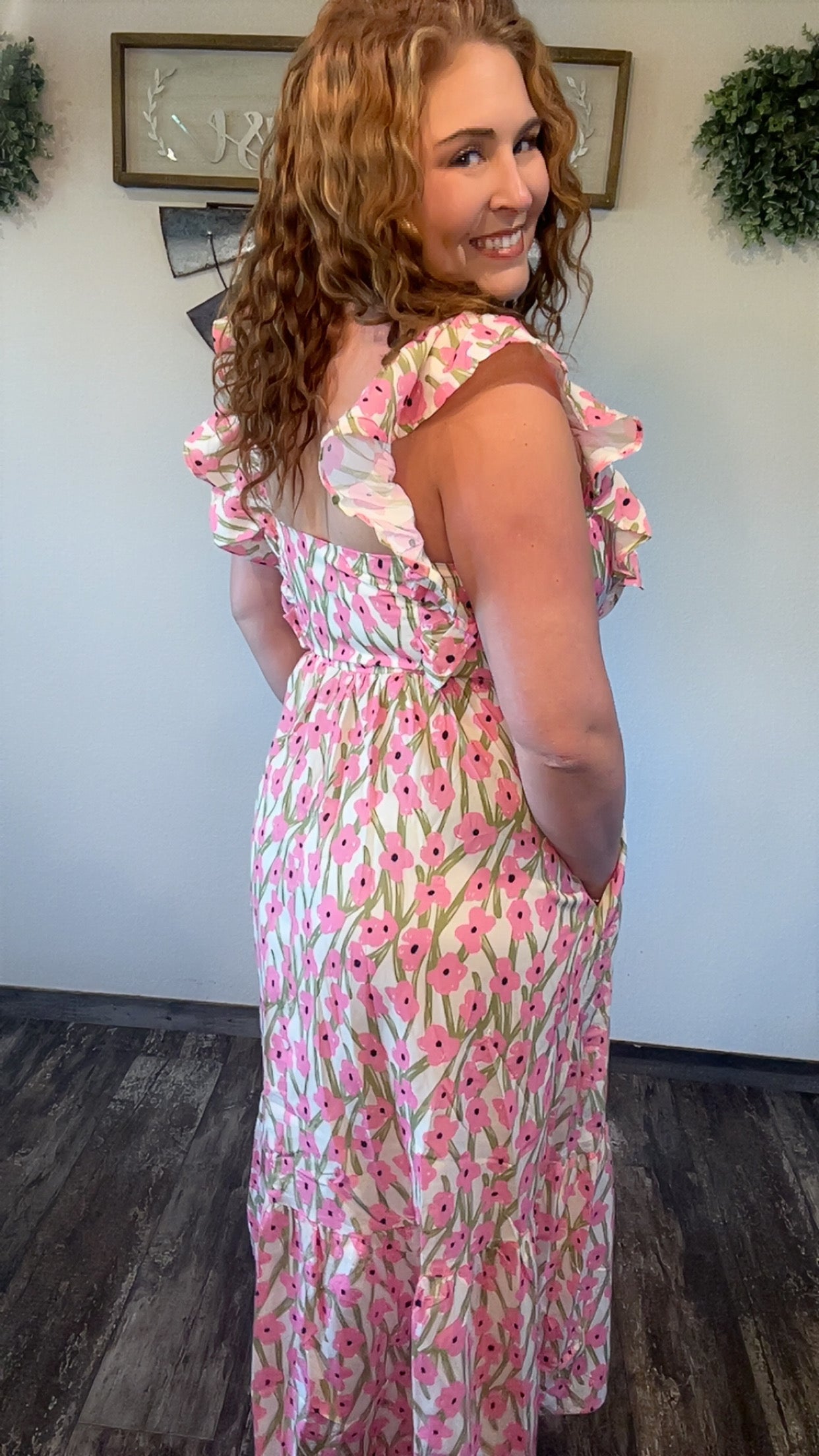 Pretty Pink Peony Dress