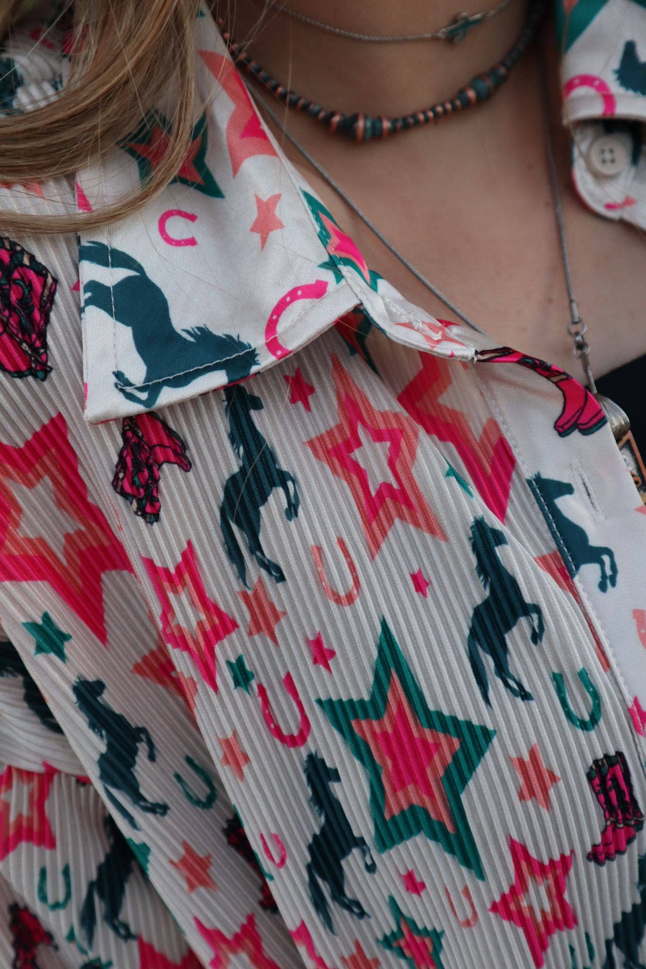 MK323 Super Star Press Pleated Short Set